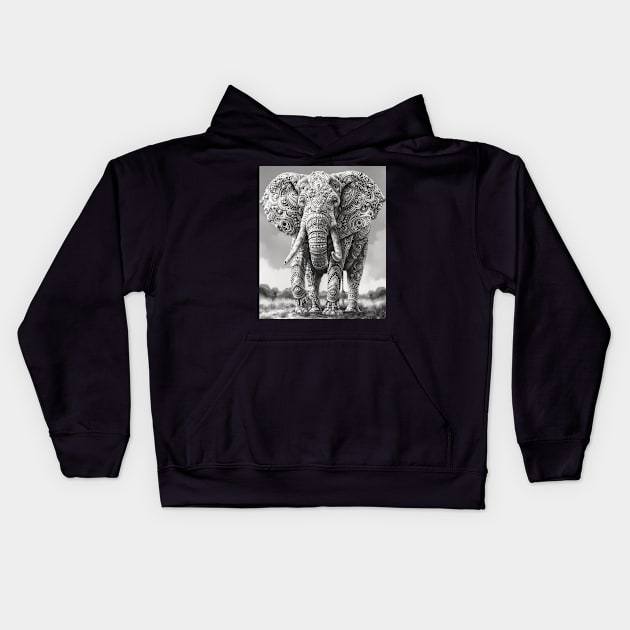 Elephant Conservation Strategies Kids Hoodie by Merle Huisman